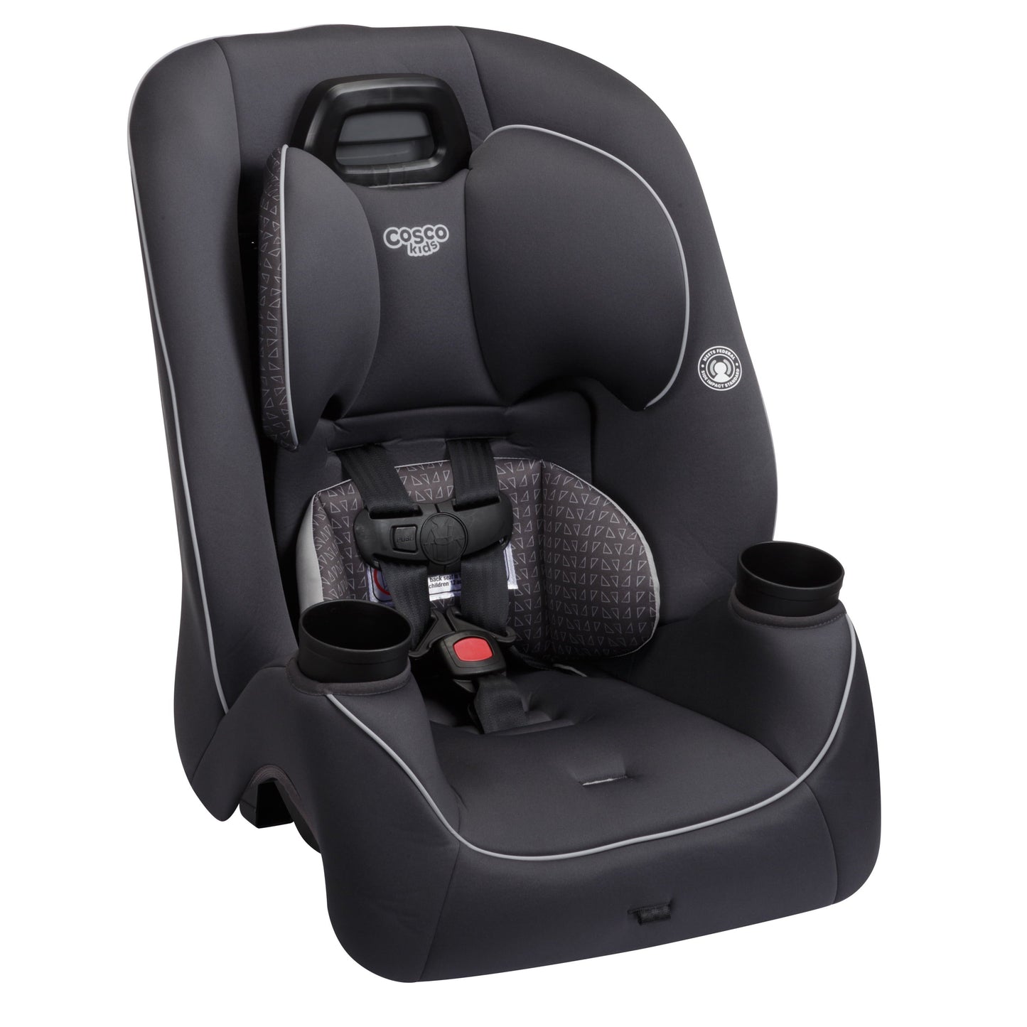 Cosco Kids Easy Elite Slim All In One Convertible Car Seat Grey Glyphs - Extended Use From Newborn To 100 Pound
