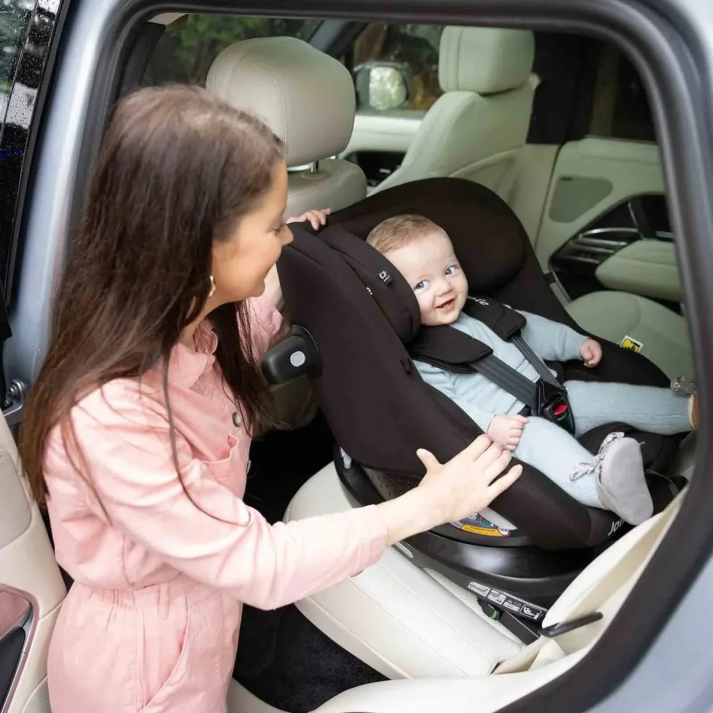 Joie I-Pivot 360 I-Size Spin Car Seat Shale - 360 Degree Spin For Easy In And Out From Birth To 4 Years (40-105cm)