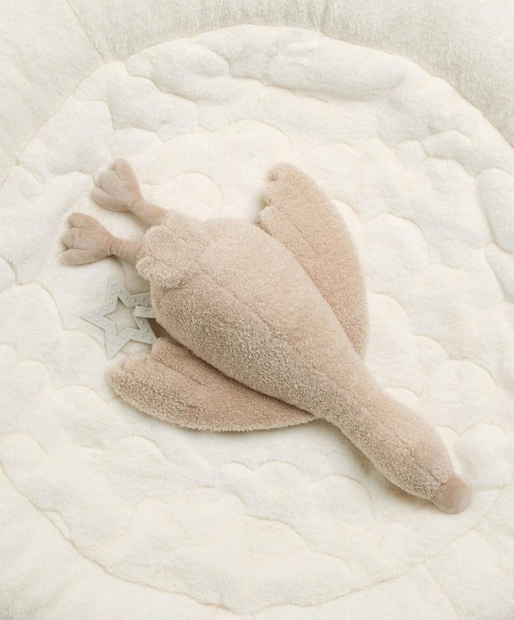 Mamas and Papas Playmat and Gym Welcome to the World Duckling - Quilted Faux Fur Base with Hanging Musical Toy