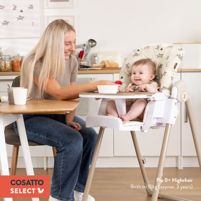 Cosatto Pip 0 Plus Highchair - 7 Height Levels And Two Dishwasher Safe Trays For Easy Mealtimes