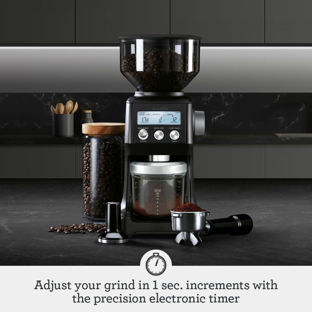 Sage the Smart Grinder™ Pro SCG820BTR Espresso Grinder for Home – Black/Silver