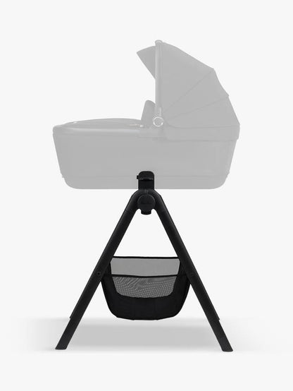 Silver Cross Dune And Reef Carrycot Stand - Foldable Bedside Stand With Handy Storage Basket
