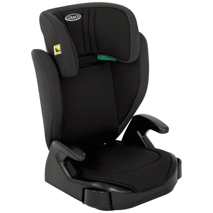 Graco Junior Maxi I-Size R129 Belt-Fitted High-Back Booster Seat Midnight - Front-Facing With Side-Impact Protection