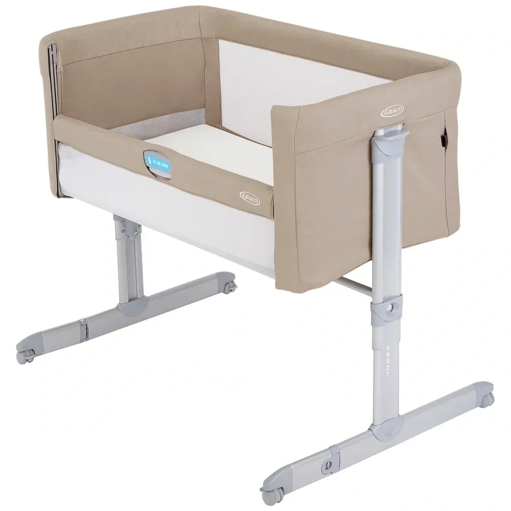 Graco Sweet2Sleep Bedside Crib Oatmeal - CoSleeper By Your Side Standalone Or Travel Crib For Birth To 6 Months