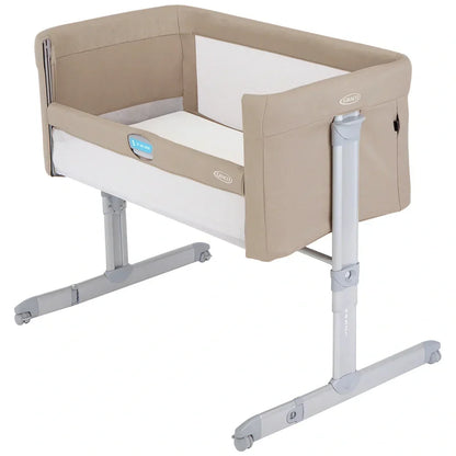 Graco Sweet2Sleep Bedside Crib Oatmeal - CoSleeper By Your Side Standalone Or Travel Crib For Birth To 6 Months
