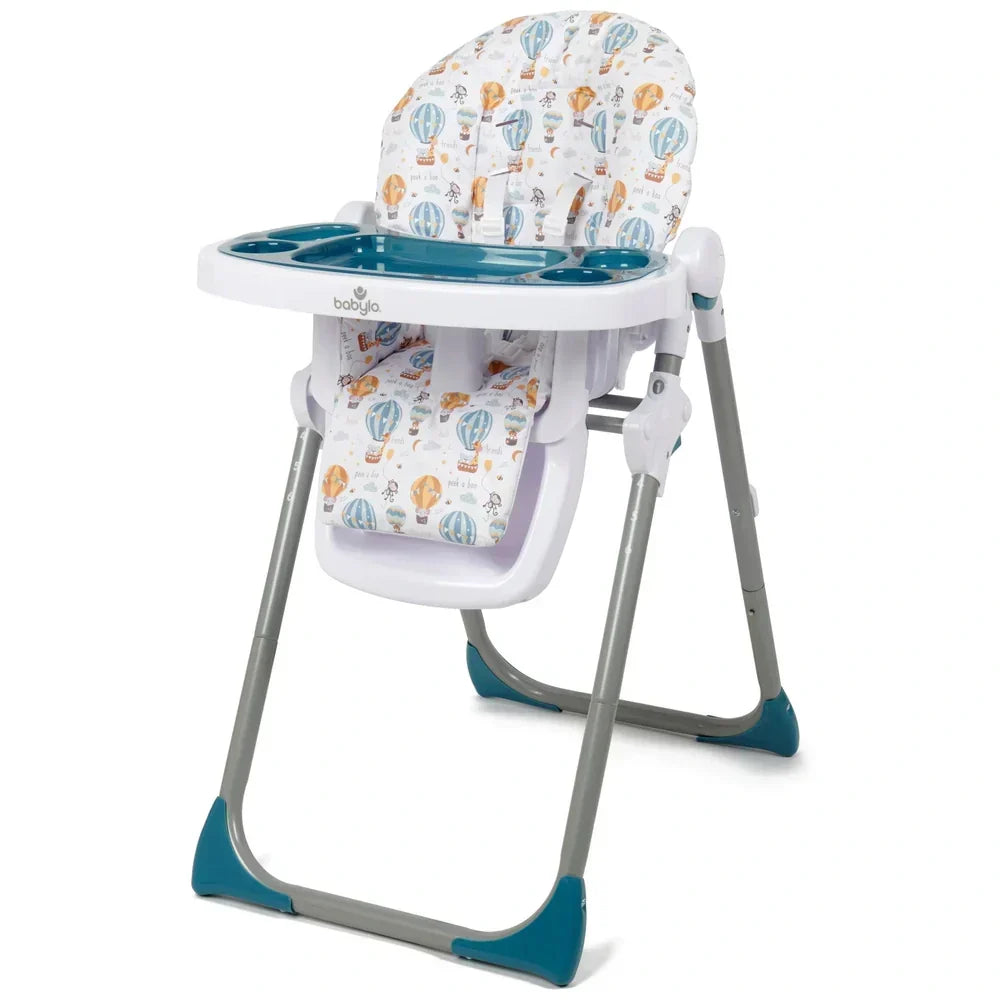 Babylo Hi Lo Convertible High Chair Hot Air Balloons - Six Adjustable Heights From 6 Months To 3 Years