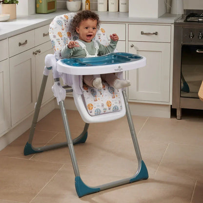 Babylo Hi Lo Convertible High Chair Hot Air Balloons - Six Adjustable Heights From 6 Months To 3 Years