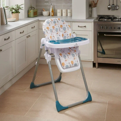 Babylo Hi Lo Convertible High Chair Hot Air Balloons - Six Adjustable Heights From 6 Months To 3 Years