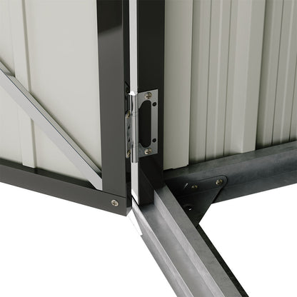 5x3ft Grey Outdoor Tool Storage Shed with Sloped Top
