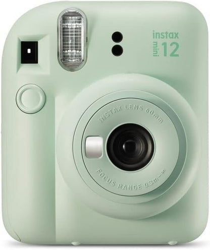 Instax Mini 12 Instant Camera – Automatische Belichtung, Selfie-Spiegel, Nahaufnahme, Mint Green