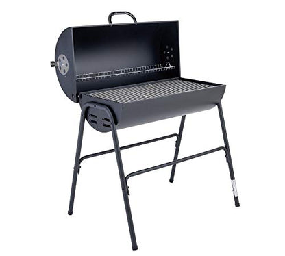Argos Charcoal Oil Drum BBQ with Warming Rack
