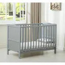 Mcc Direct Wooden Cot And Toddler Bed - Premier Aloe Vera Water Repellent Mattress Grey Orlando