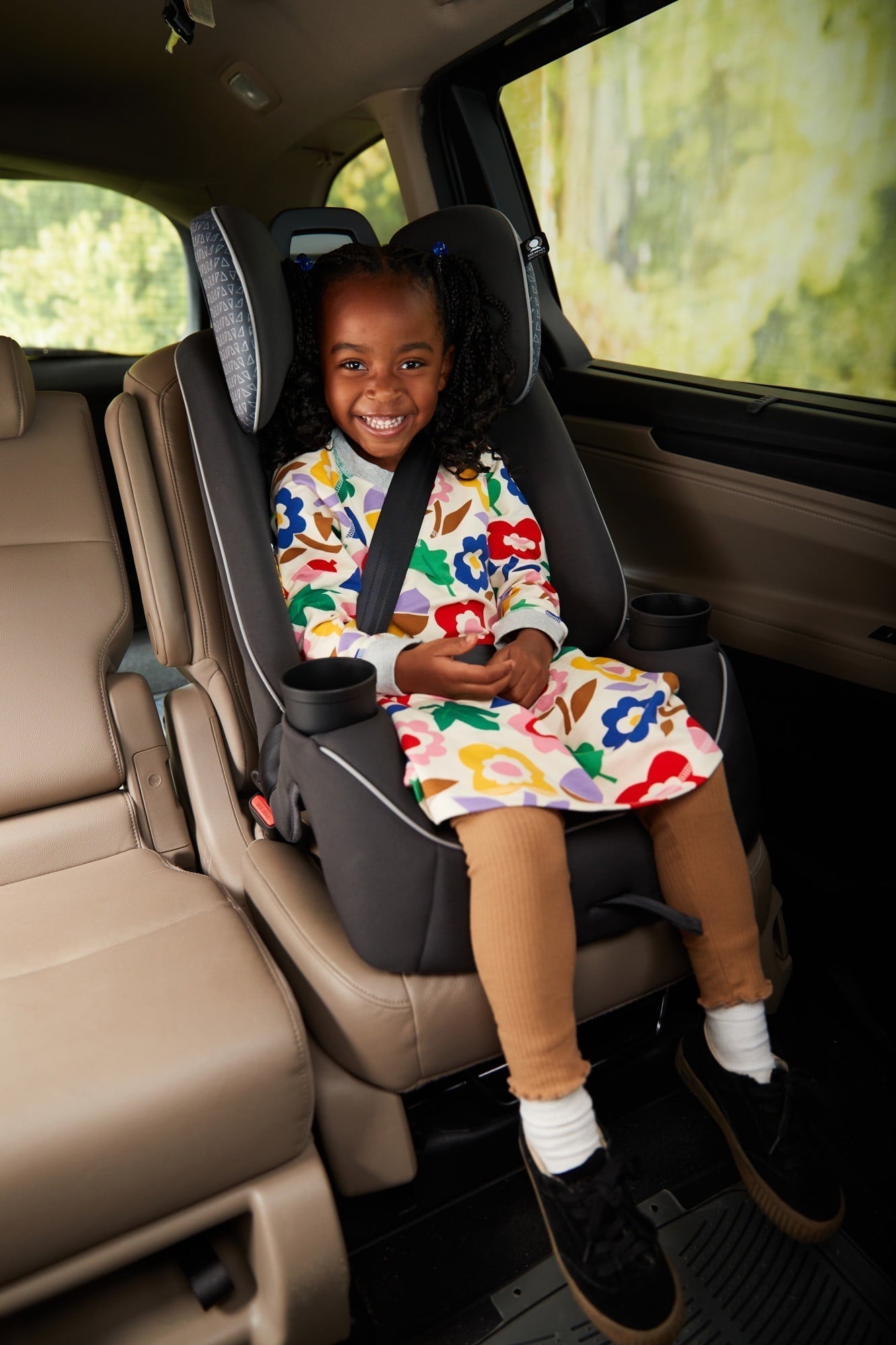 Cosco Kids Easy Elite Slim All In One Convertible Car Seat Grey Glyphs - Extended Use From Newborn To 100 Pound