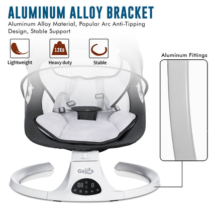 FK Sports Electric Baby Swing Rocker Chair - With Bluetooth Music And Remote Control For Soothing