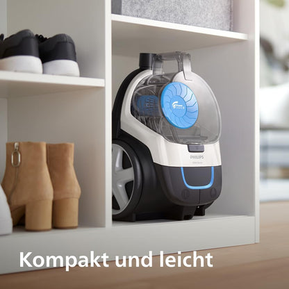 Philips FC9332/09 PowerPro Compact Vacuum Cleaner 650W – H13 HEPA, TriActive Nozzle, 1,5L, White