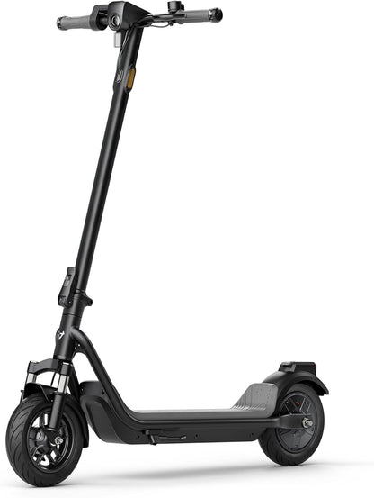 NIU KQi100P E-Scooter with ABE, Up to 29 km Range, 300 W Motor, 10 Zoll Pneumatic Tyres, hydraulische Front Suspension, App Control, Anthracite/Black
