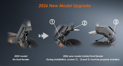 KuKirin G2 E-Scooter, Up to 55 km Range, 10 Zoll Pneumatic Tyres, Vorder- and Rear Suspension, Dual Disc Brakes, Foldable, Black/Orange