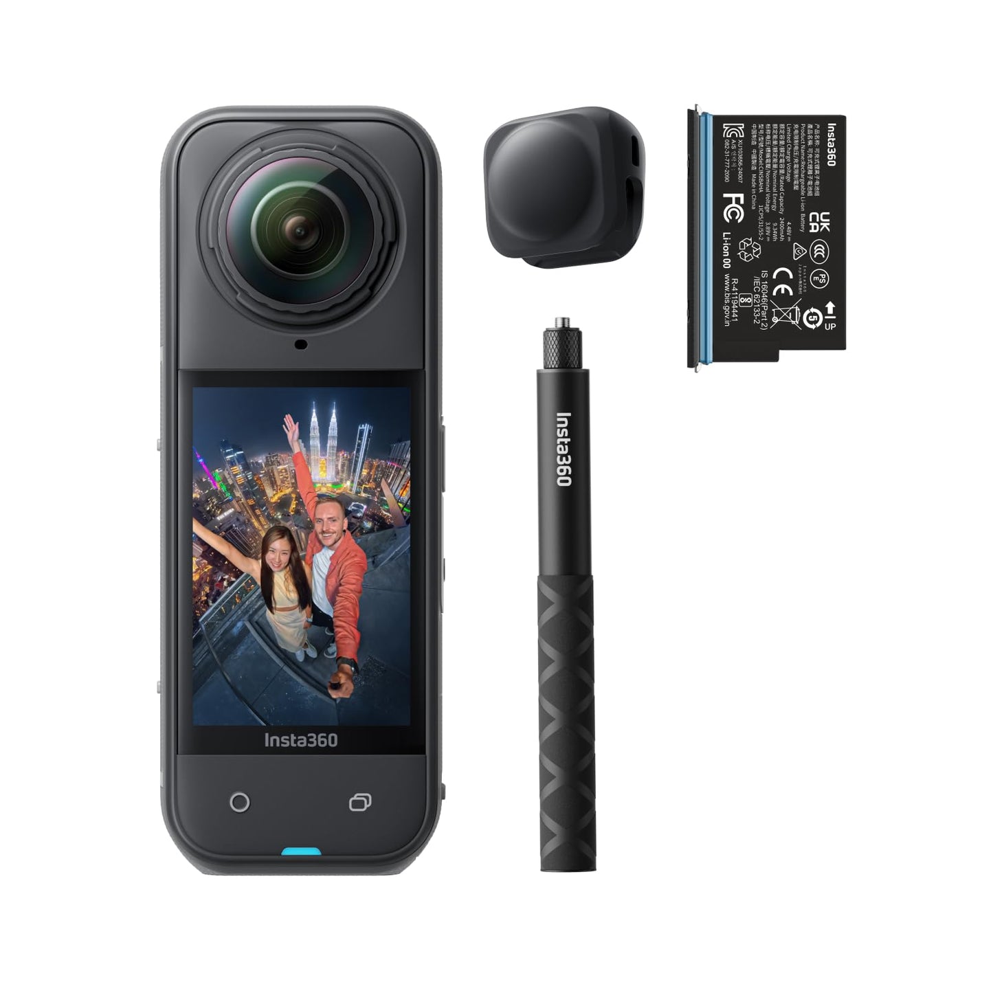 Insta360 X5 Essentials Bundle 360°-Kamera 8K – 2x 1/1.28" Sensor, FlowState, 15m wasserdicht, Black