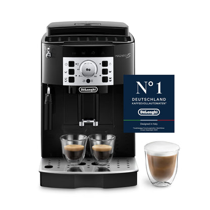 De'Longhi Magnifica S ECAM11.112.B Fully Automatic Coffee Machine – Grinder, Milk Frother, 2-Tassen, Black