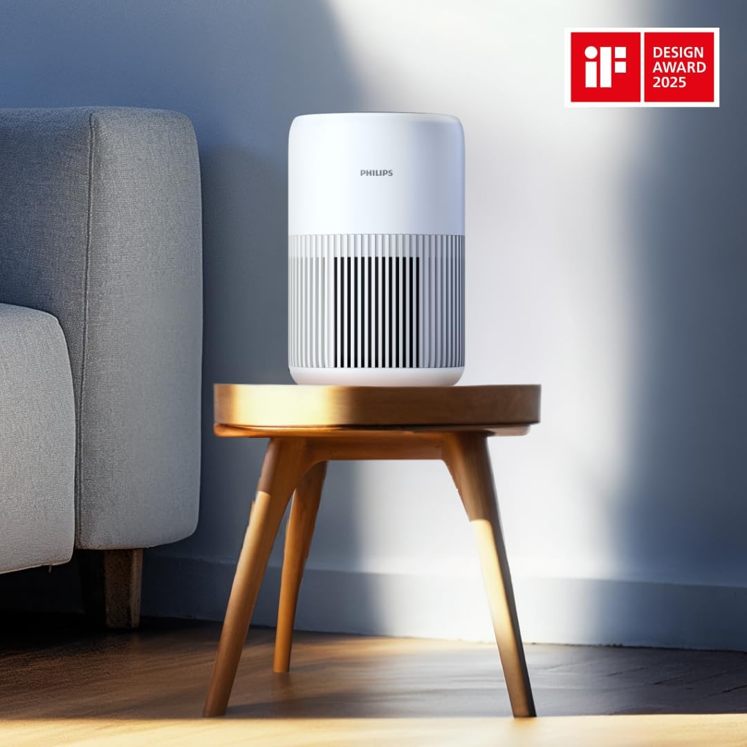 Philips AC0950/10 Air Purifier 65m² – HEPA+Aktivkohle, 99,97%, ECARF, 20,5dB, 23W, App, White