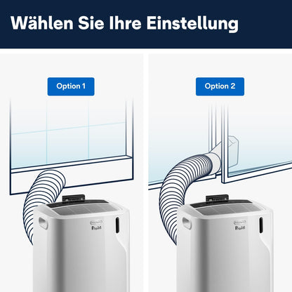 De'Longhi Penguin PAC EM82 Eco Portable Air Conditioner 2,4kW – R290, Energy Class A, SEER 16, Dust Filter, White