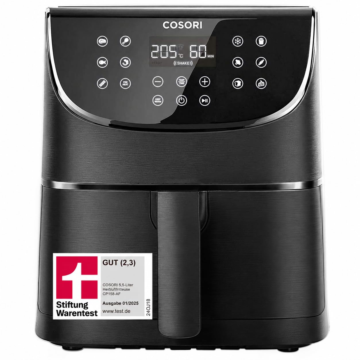 Cosori TF102S DualBlaze Air Fryer 10L – 3D Heater, NTC-Sensor, 240°C, WiFi, 2800W, Black