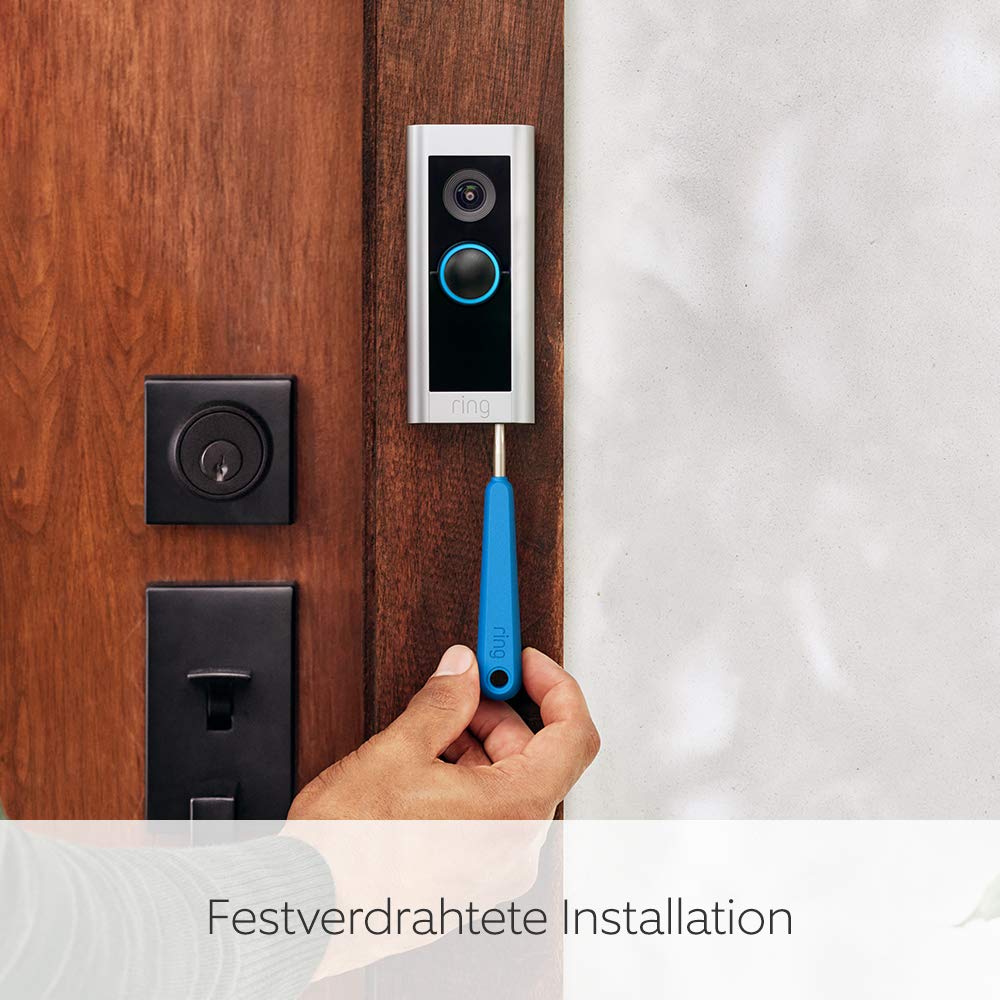 Ring Video Doorbell Pro 2 Video Doorbell, 1536p HD, 3D-Motion Detection, Colour-Night Vision, WiFi