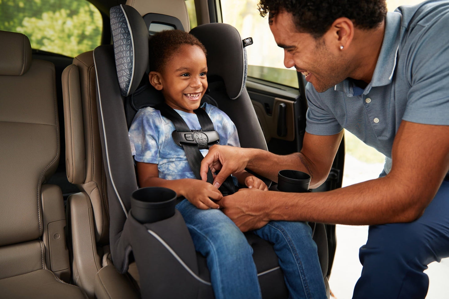 Cosco Kids Easy Elite Slim All In One Convertible Car Seat Grey Glyphs - Extended Use From Newborn To 100 Pound