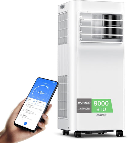 Comfee Breezy Cool Pro 2.6 Portable Air Conditioner 9.000 BTU – A, R290, App & Alexa, White