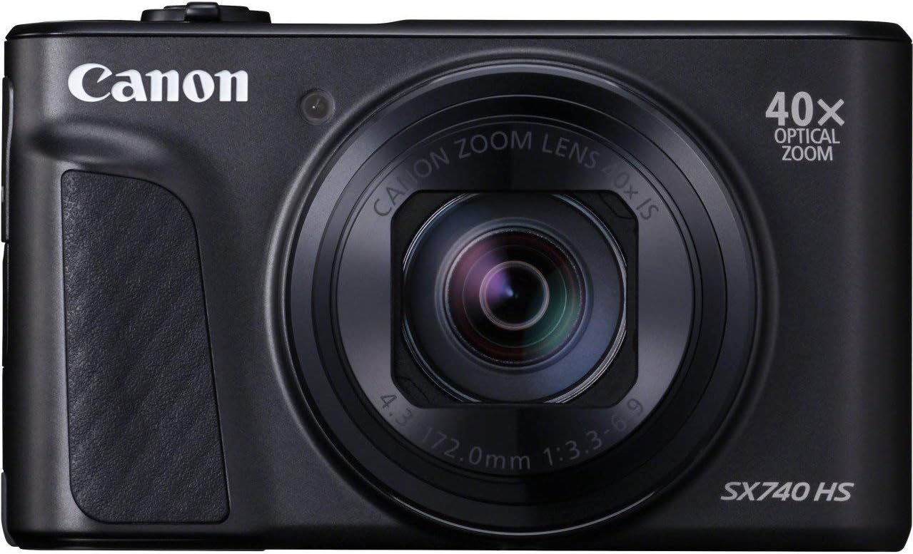 Canon PowerShot SX740 HS Compact Camera – 40x Zoom, 4K, 20,3MP, WiFi, DIGIC 8, Black