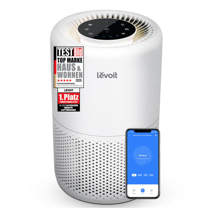 Levoit Core 300S Smart Air Purifier – HEPA 99,97%, Lasersensor, 20m² in 12min, 22dB, VeSync App, White