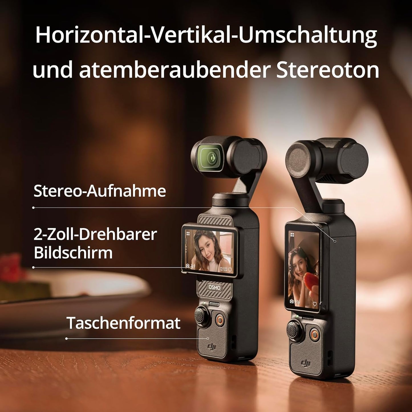 DJI Osmo Pocket 3 Creative Combo Gimbal Camera – 1" CMOS, 4K/120fps, 3-Achsen, ActiveTrack 6.0, Black