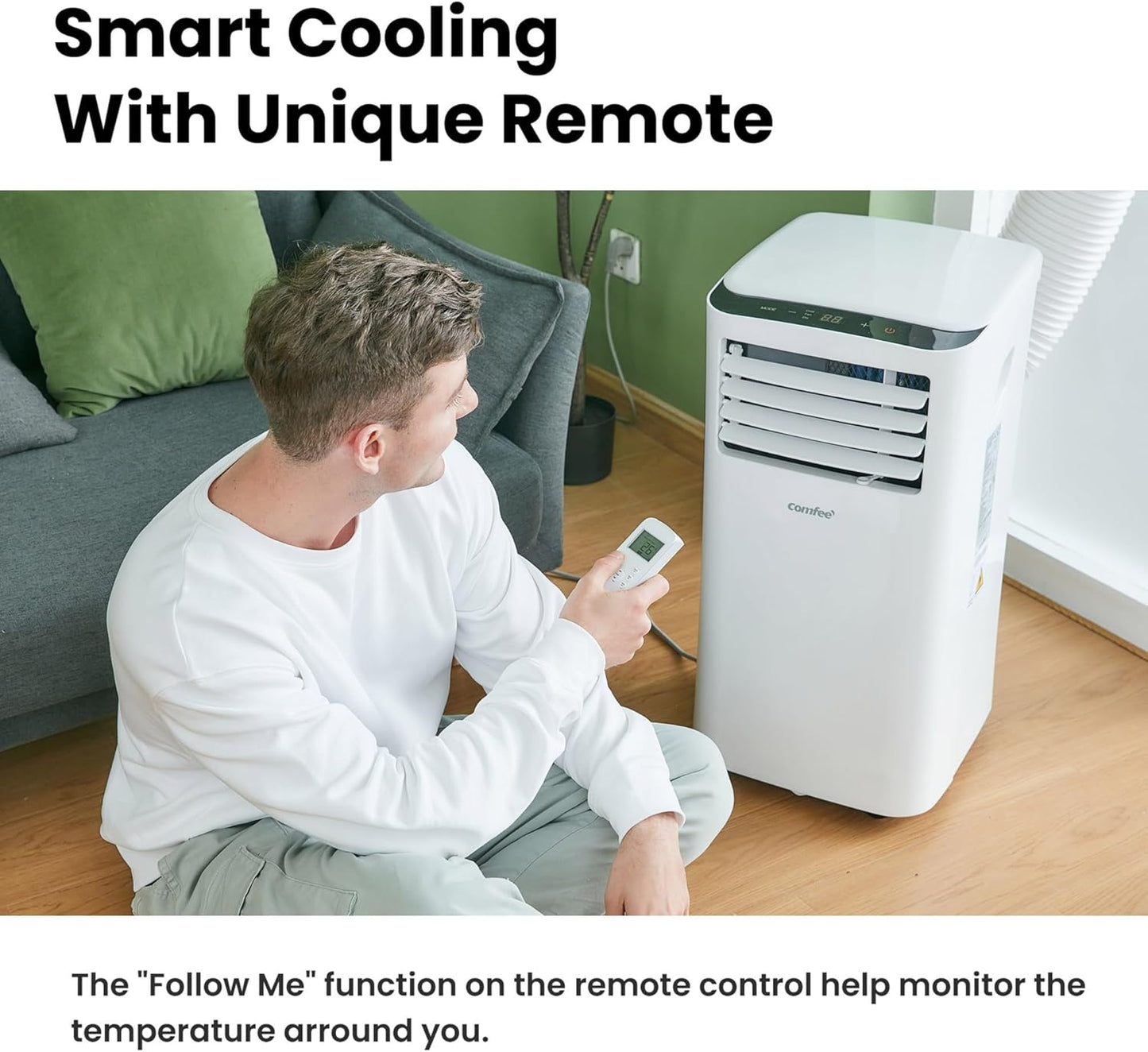 COMFEE MPPH-09CRN7 Portable Air Conditioner 9.000 BTU – 3-in-1, R290, Energy Class A, 31m², Remote Control, White
