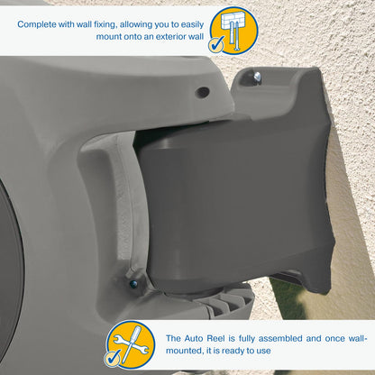 Automatic Wall Mounted Garden Hose Reel with 40M Retractable Hose