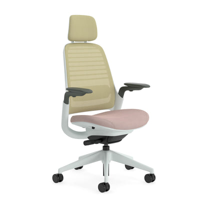 Steelcase Series 1 Office Chair, Mesh-Backrest, Ergonomic, Lumbar Support, Truffle