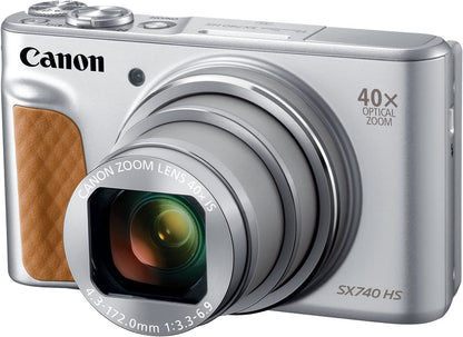 Canon PowerShot SX740 HS Compact Camera – 40x Zoom, 4K, 20,3MP, WiFi, DIGIC 8, Black
