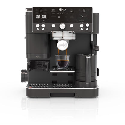 Ninja ES601EUGM Luxe Premier 3-in-1 Coffee Machine 2L – Barista-Assist, Grinder, Mikroschaum, Grey Metal