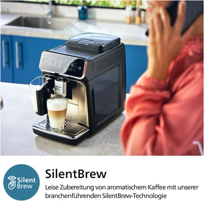 Philips EP3347/90 3300 Series LatteGo Fully Automatic Coffee Machine 1,8L – SilentBrew, AquaClean, 12-stufig, Black/Chrome