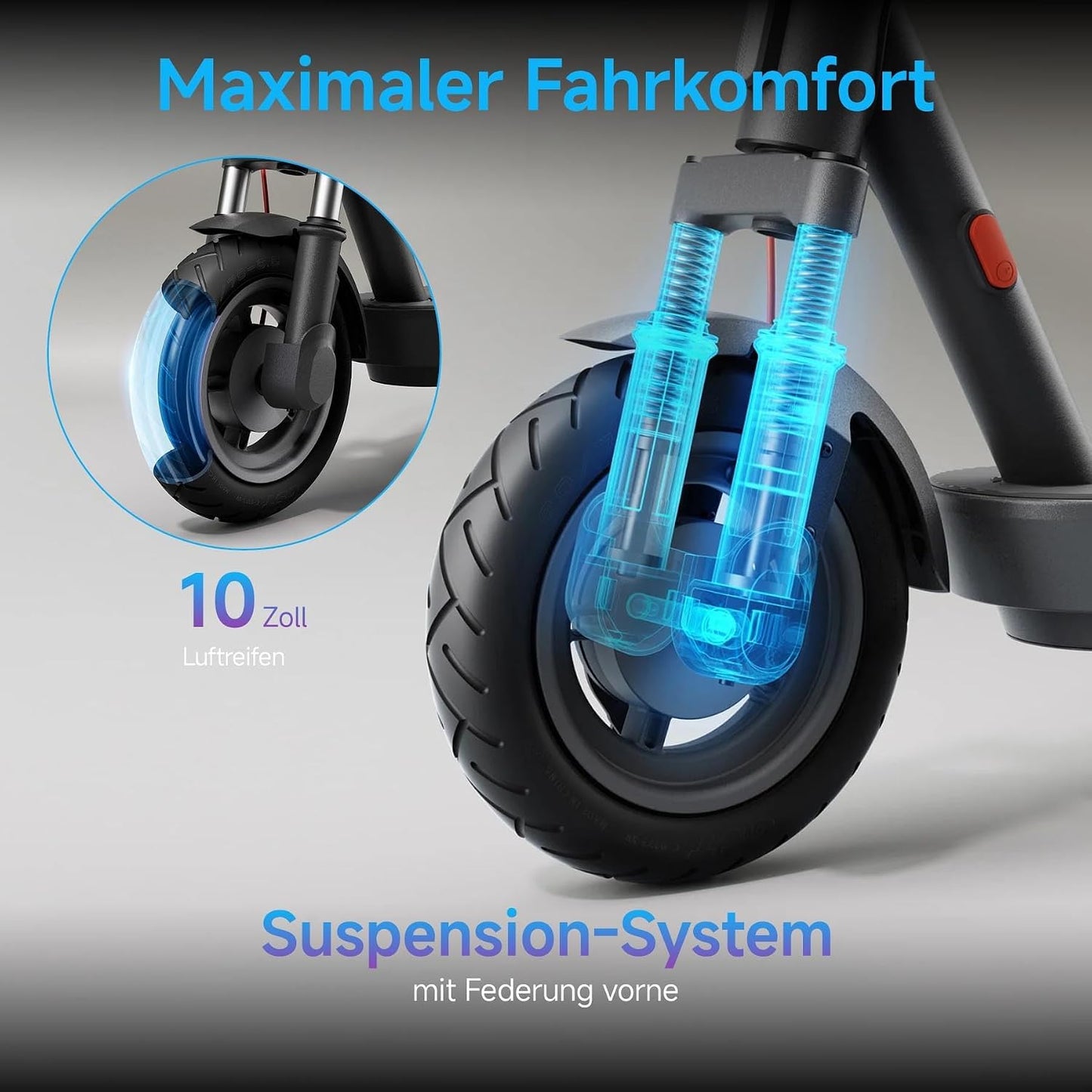 Xiaomi Electric Scooter 5 E-Scooter with ABE, Up to 60 km Range, 350 W Motor, 10 Zoll Pneumatic Tyres, Front Suspension, LED Display, Blinker, Anthracite