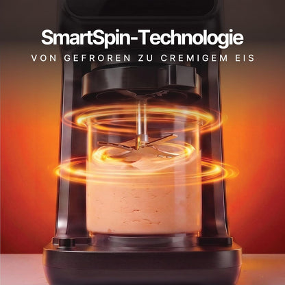 SEEGER MultiCream Ice Cream Maker 10-in-1 1,5 L – SmartSpin, 3 EasyCups, Touchscreen, Black
