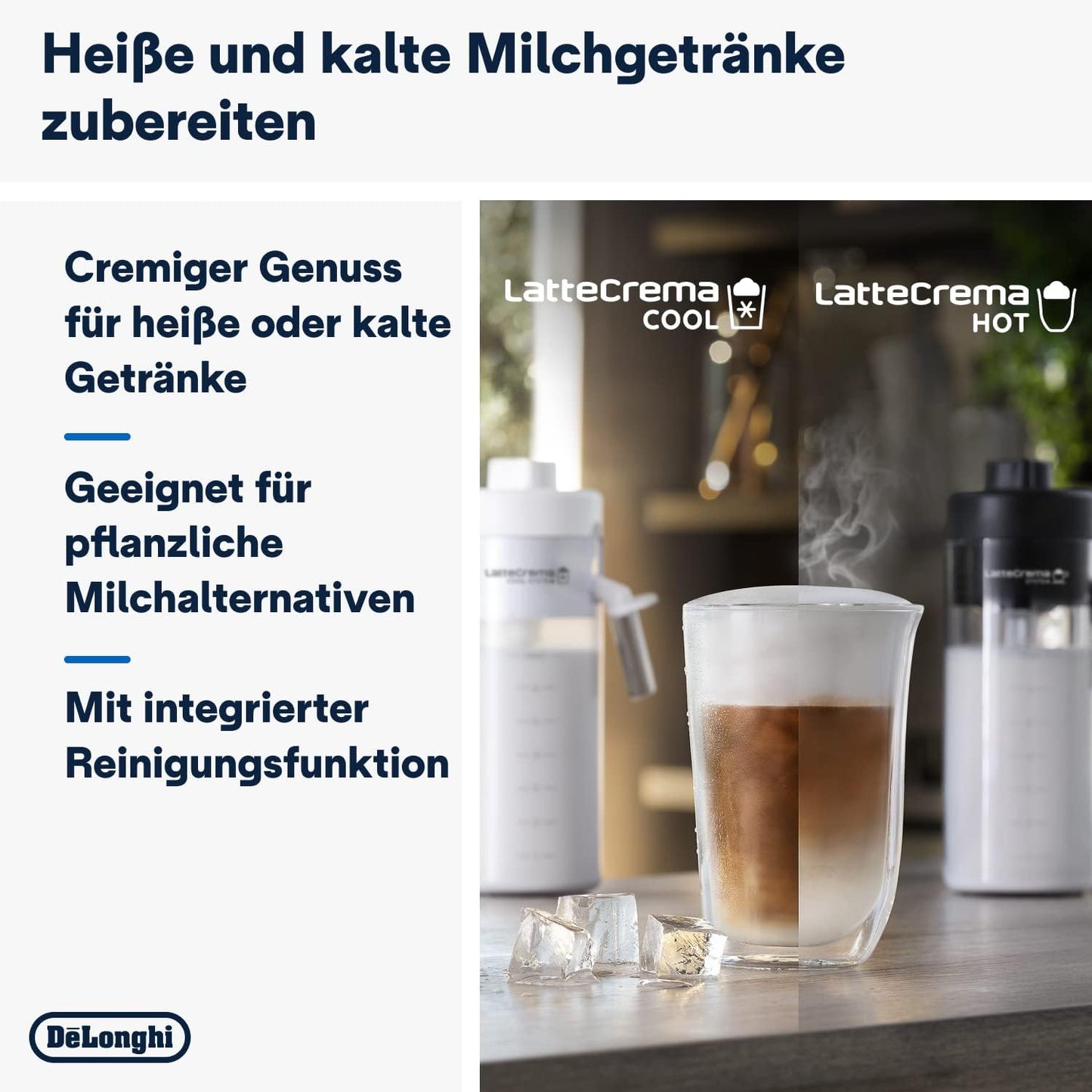 De'Longhi Eletta Explore ECAM452.57.G Fully Automatic Coffee Machine – 40+ Drinks, LatteCrema Hot & Cool, TFT, Grey