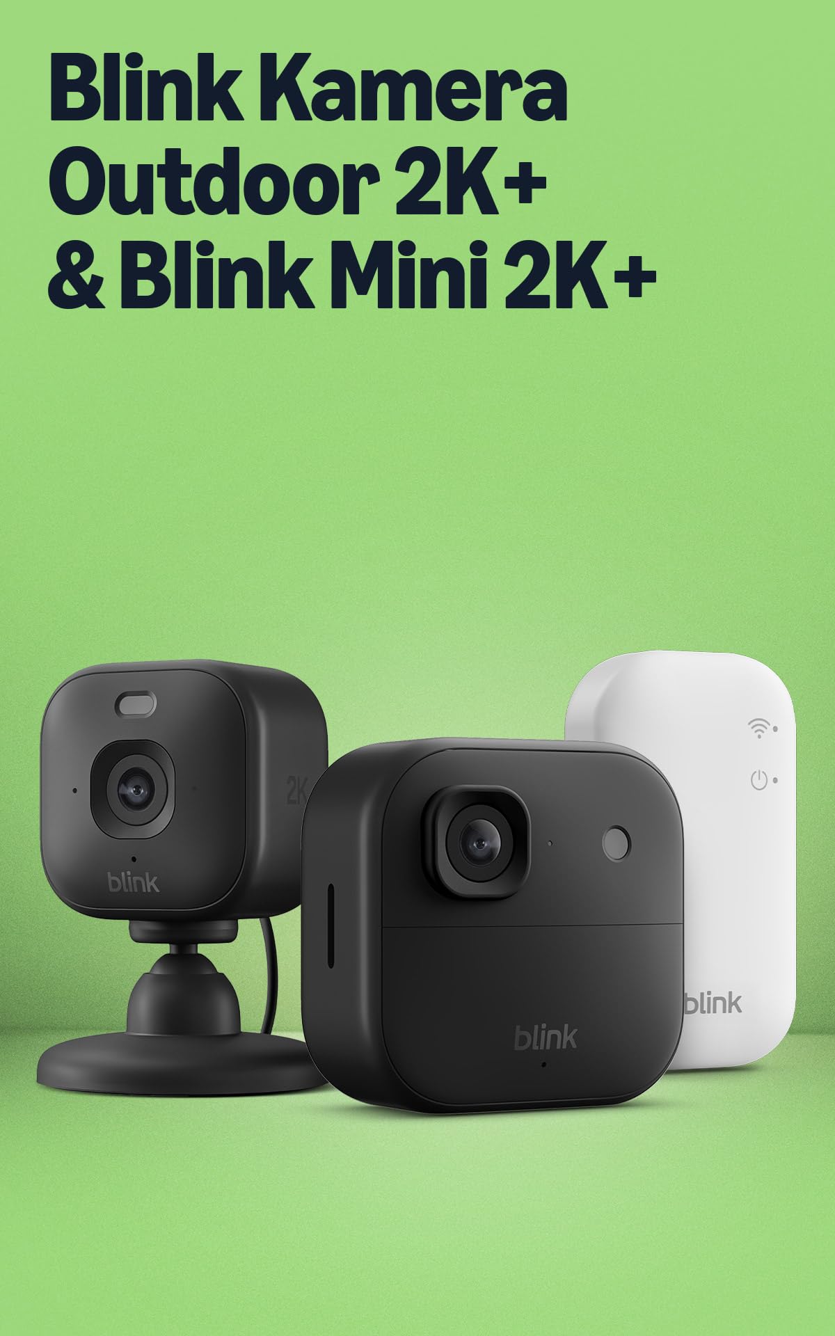 Blink Outdoor 2K+ WiFi Security Camera – 2K Video, Colour Night Vision, 4x Zoom, IP65, 2 Years Battery