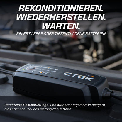 CTEK 40-659 Battery Charger 12V 5A – LiFePO4 & Blei, Desulfatierung, AGM, Temperaturkompensation