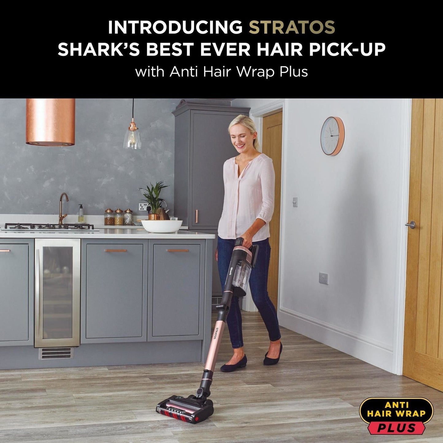 Shark Stratos Anti Hair Wrap Plus Cordless Stick Vacuum Cleaner IZ400UK