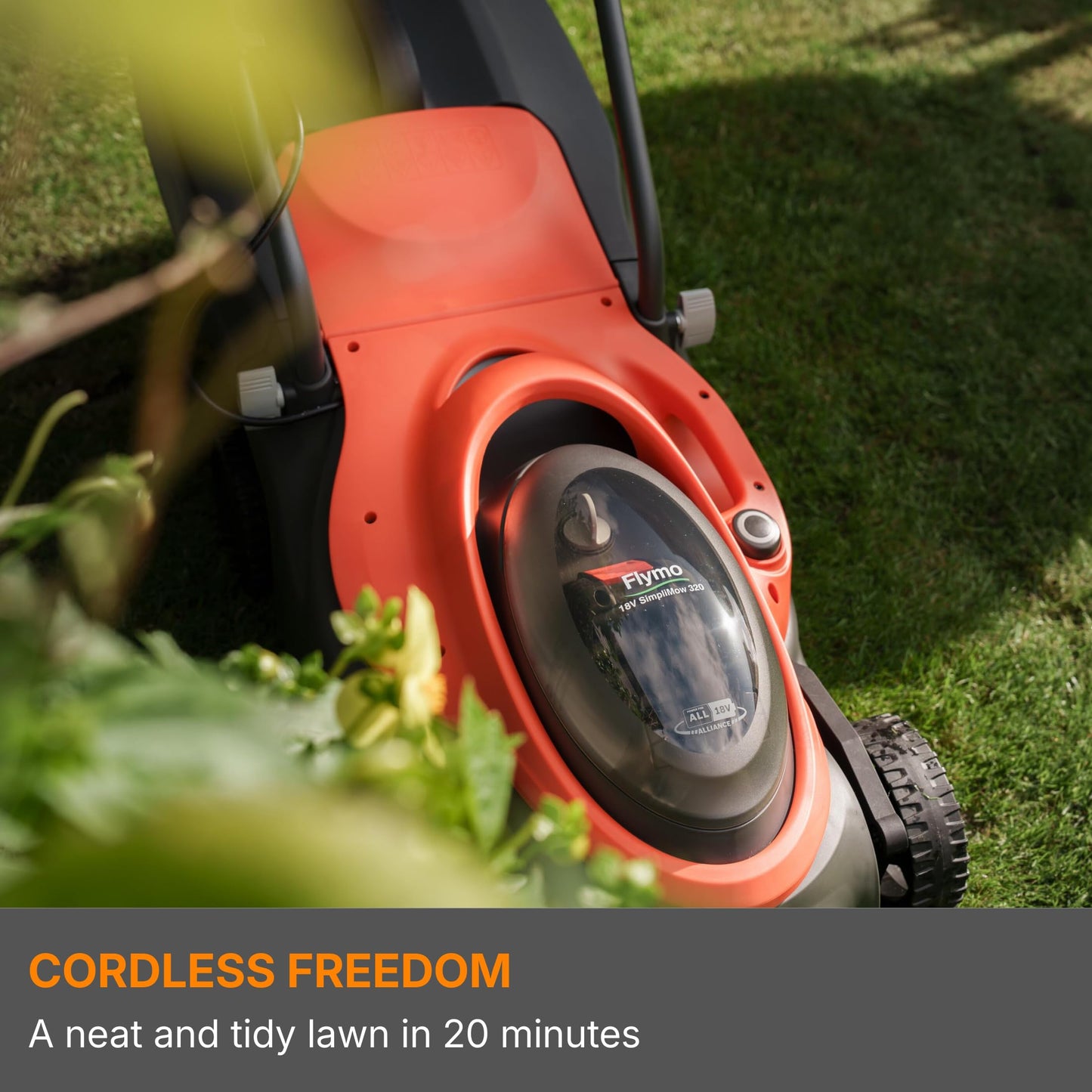 18V Cordless Lawn Mower with Battery, Charger & 30L Grass Collection Box