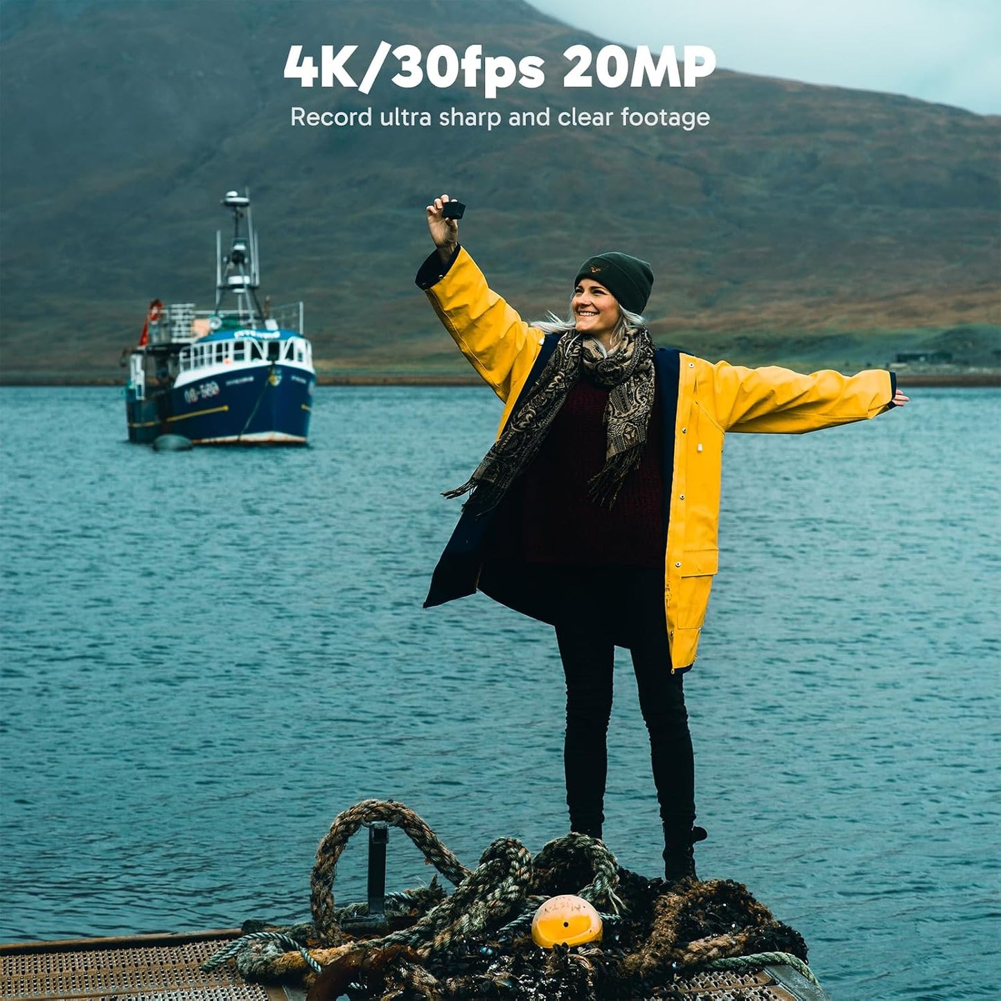 AKASO EK7000 Pro Action Camera 4K/30fps – 20MP, EIS, 40m wasserdicht, 2" IPS Touchscreen, Black