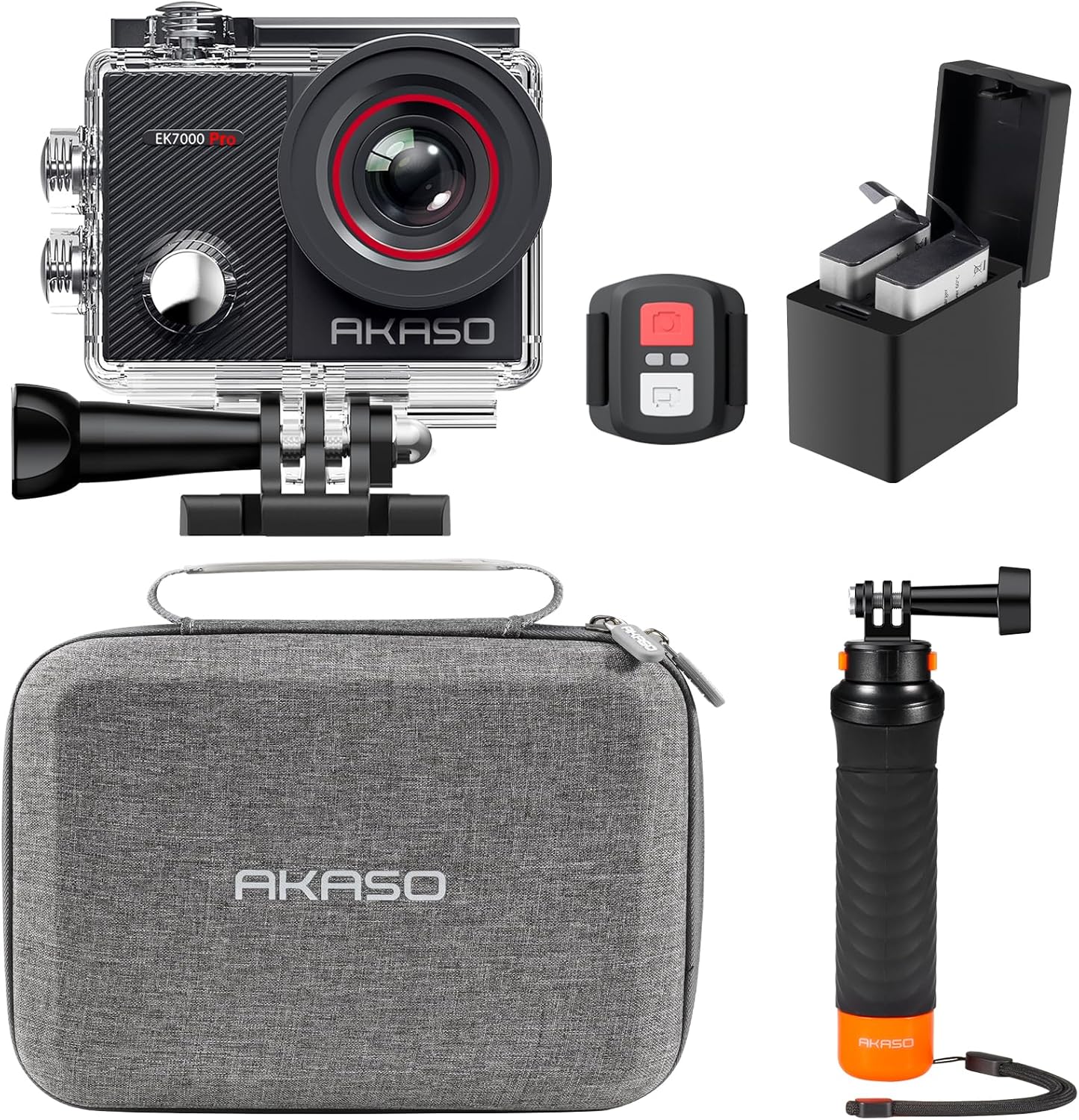 AKASO EK7000 Pro Action Camera 4K/30fps – 20MP, EIS, 40m wasserdicht, 2" IPS Touchscreen, Black