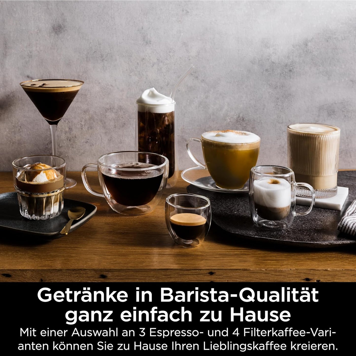 Ninja ES601EUGM Luxe Premier 3-in-1 Coffee Machine 2L – Barista-Assist, Grinder, Mikroschaum, Grey Metal