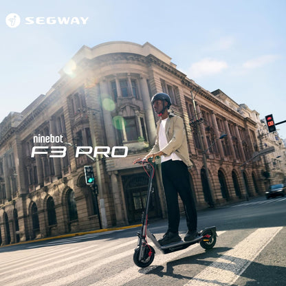 Segway-Ninebot F3 Pro D E-Scooter, Up to 70 km Range, 10 Zoll Self-Sealing Pneumatic Tyres, Full Suspension, TFT Display, Apple Find My, Foldable, Black