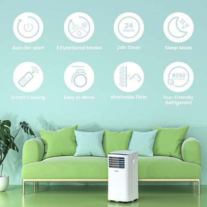 COMFEE MPPH-09CRN7 Portable Air Conditioner 9.000 BTU – 3-in-1, R290, Energy Class A, 31m², Remote Control, White